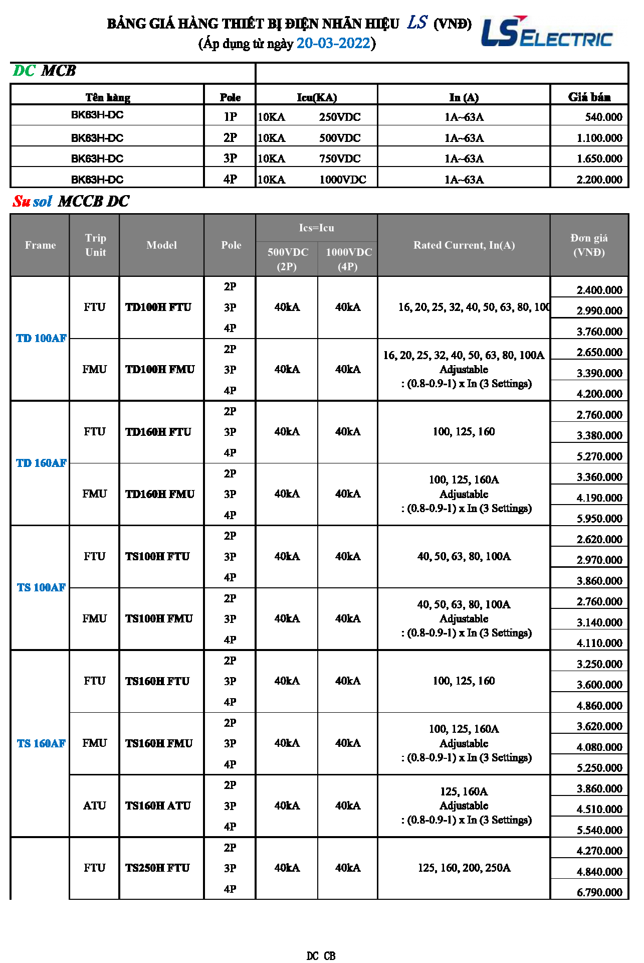 Công tắc ổ cắm LS